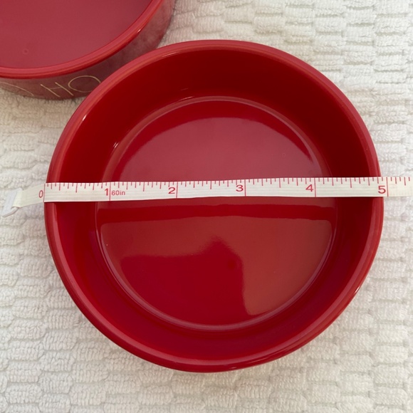 Rae Dunn by Magenta - Red HO HO HO Small Pet Food/Water Bowls - 2-Pack - Picture 9 of 10